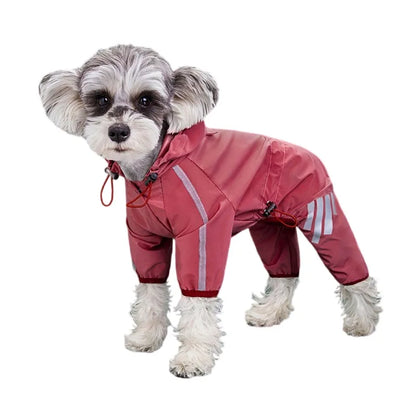 Reflective Waterproof Dog Raincoat – Jumpsuit for Small & Medium Dogs